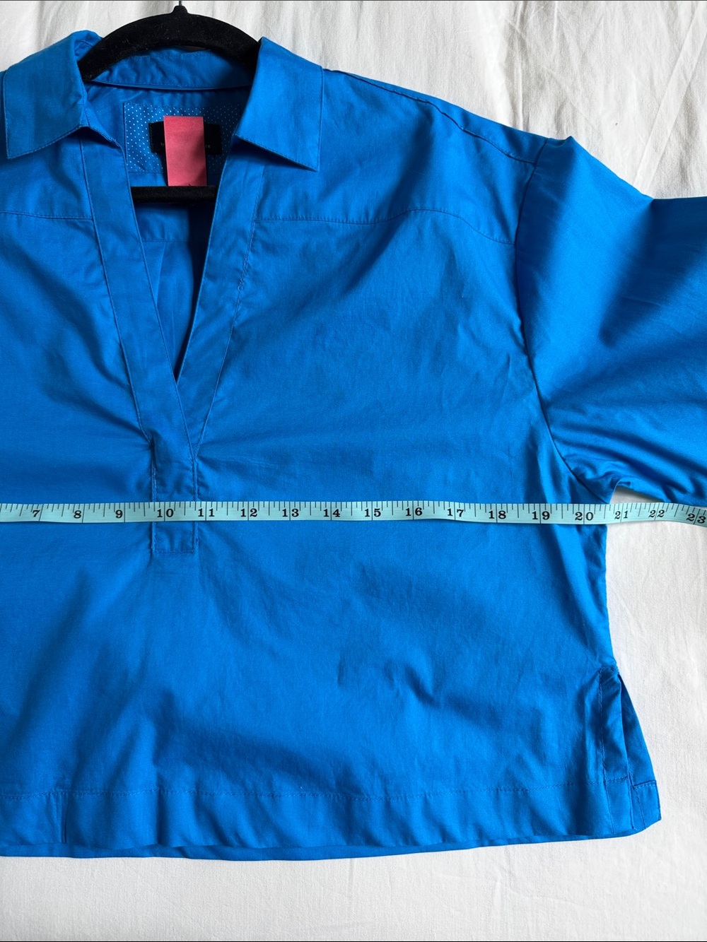 Anthropologie Maeve Poplin V-Neck Blouse - Picture 7 of 9